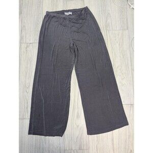 Chicos Travelers Pants Sz M 2 Wide Leg Pull On Stretch Comfortable Made in USA